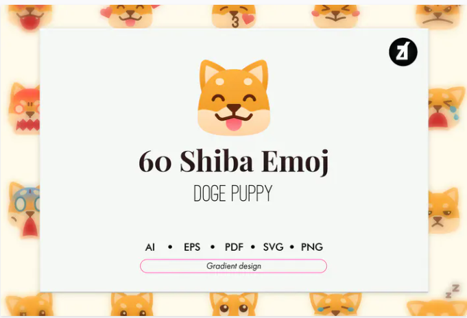 [Elements.Envato] Набор значков 60 Shiba Emoji (20_0.png